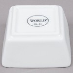 Libbey SL-44 Slate 4 oz. Ultra Bright White Square Porcelain Dipping Bowl - 36/Case