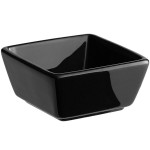 Acopa 4 oz. Glossy Black Square Stoneware Sauce Cup - 36/Case Acopa 4 oz. Glossy Black Square Stoneware Sauce Cup - 36/Case