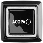 Acopa 4 oz. Glossy Black Square Stoneware Sauce Cup - 36/Case Acopa 4 oz. Glossy Black Square Stoneware Sauce Cup - 36/Case