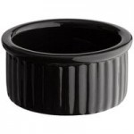 Acopa 4 oz. Glossy Black Square Stoneware Sauce Cup - 36/Case Acopa 4 oz. Glossy Black Square Stoneware Sauce Cup - 36/Case