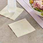 Choice Ecru / Ivory 2-Ply Customizable Beverage / Cocktail Napkin - 1,000/Case