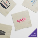 Choice Ecru / Ivory 2-Ply Customizable Beverage / Cocktail Napkin - 1,000/Case