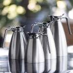 Service Ideas Square Server 33.8 oz. Stainless Steel Square Insulated Coffee Carafe / Server SVSQ10BS