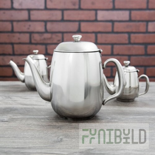 Vollrath 46596 Orion 68 oz. Mirror-Finished Stainless Steel Coffee / Tea Pot