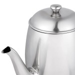 Vollrath 46596 Orion 68 oz. Mirror-Finished Stainless Steel Coffee / Tea Pot