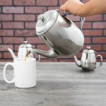 Vollrath 46596 Orion 68 oz. Mirror-Finished Stainless Steel Coffee / Tea Pot