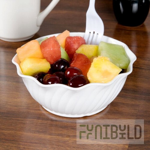 Cambro SRB13148 13 oz. White Plastic Swirl Bowl - 24/Case