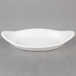 Hall China from Steelite International HL5270ABWA Bright White 8 oz. Oval Rarebit / Au Gratin Dish - 24/Case Hall China from Steelite International HL5270ABWA Bright White 8 oz. Oval Rarebit / Au Gratin Dish - 24/Case