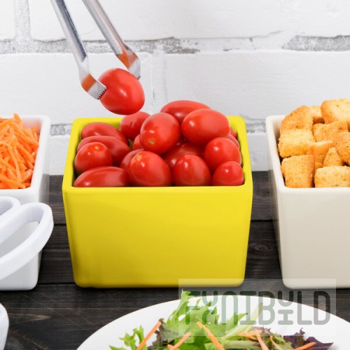 TableCraft CW4024Y Contemporary Collection Yellow 1 Qt. Straight Sided Bowl