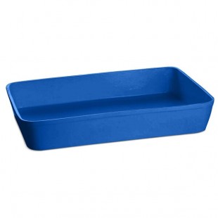 TableCraft CW20200CBL 15 Qt. Cobalt Blue Cast Aluminum Extra Large Rectangular Casserole Dish