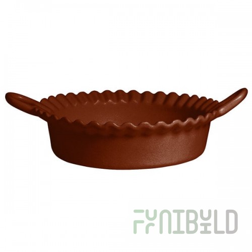 G.E.T. Enterprises CZ002CH Bugambilia 1.6 Qt. Classic Textured Finish Chocolate Resin-Coated Aluminum Deep Mexican Cazuela