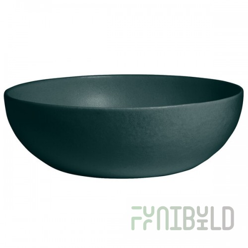 G.E.T. Enterprises BRD18FT Bugambilia 15.9 Qt. Classic Textured Finish Forest Green Resin-Coated Aluminum Extra Large Deep Round Bowl