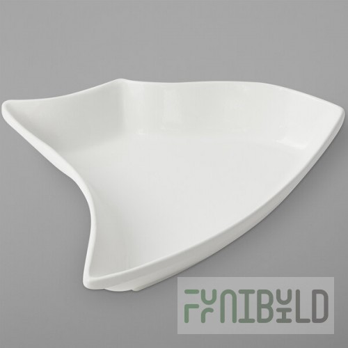 Bon Chef 70009PWHT Futura 4 Qt. White Sandstone Finish Cast Aluminum Bowl