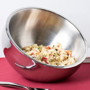 American Metalcraft AB13 216 oz. Double Wall Angled Insulated Serving Bowl - Stainless Steel