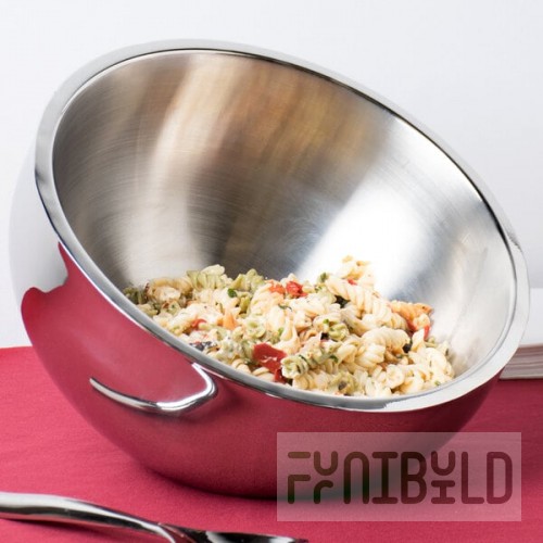 American Metalcraft AB13 216 oz. Double Wall Angled Insulated Serving Bowl - Stainless Steel