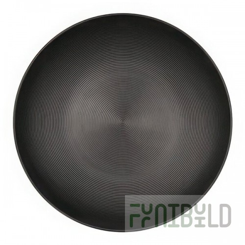 Cal-Mil Charlotte 140 oz. Black Coupe Melamine Bowl / Plate - 6/Case