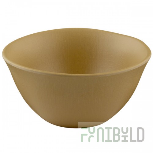 Elite Global Solutions ECO52 Greenovations 18 oz. Rattan-Colored Round Bowl - 6/Case