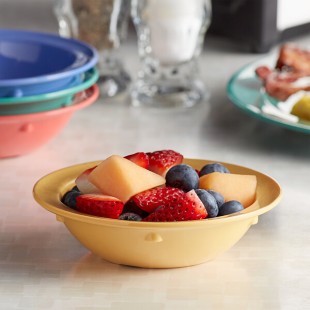 Elite Global Solutions B434B-MIX Brazil 5 oz. Assorted Colors Melamine Fruit Dish - 12/Case Elite Global Solutions B434B-MIX Brazil 5 oz. Assorted Colors Melamine Fruit Dish - 12/Case