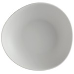 GET Enterprises B-4500-LG Riverstone 28 oz. Light Gray Irregular Round Matte Melamine Serving Bowl - 12/Pack