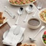 Acopa Swirl 6-Piece 18/8 Stainless Steel Extra Heavy Weight Serving Utensils Set