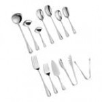 Acopa Swirl 6-Piece 18/8 Stainless Steel Extra Heavy Weight Serving Utensils Set