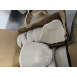 Acopa 7.25 oz. Ivory (American White) Rolled Edge Stoneware Bouillon Cup - 36/Case