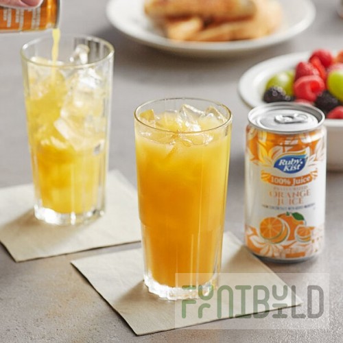 Ruby Kist Orange Juice 7.2 fl. oz. Can - 24/Case