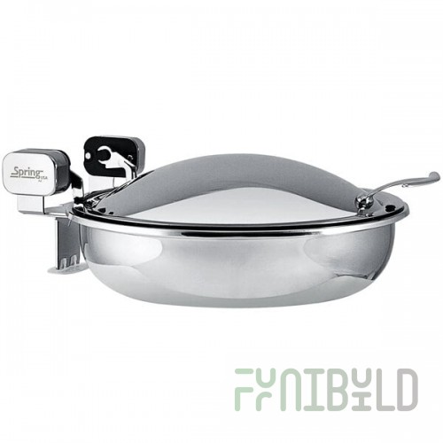 Spring USA Sauteuse 4 Qt. Round Stainless Steel Induction Chafer 2372-6-36