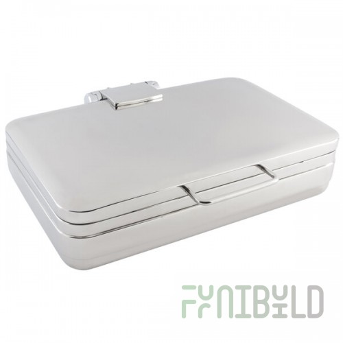 Bon Chef 20307NG 8 Qt. Stainless Steel Hinged Top Full Size Induction Chafer