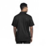 Uncommon Chef 50TJ01-R Men's Customizable Black Short Sleeve Moisture Wicking Polo Shirt - Polyester - L