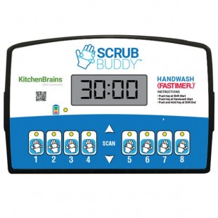 Kitchen Brains® (FAST.)® Scrub Buddy Digital 8-Product Battery Timer with Automated Handwashing Reminders