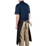 Chef Revival Black Poly-Cotton Customizable Bistro Apron with 1 Pocket - 30