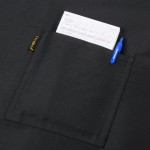 Chef Revival Black Poly-Cotton Customizable Bistro Apron with 1 Pocket - 30