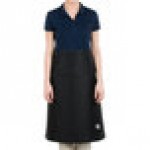 Chef Revival Black Poly-Cotton Customizable Bistro Apron with 1 Pocket - 30