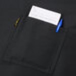 Chef Revival Black Poly-Cotton Customizable Bistro Apron with 1 Pocket - 30