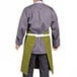 Uncommon Chef 3115 Moss Green Customizable 100% Cotton Canvas Vibe Bib Apron with Natural Webbing and 3 Pockets - 34