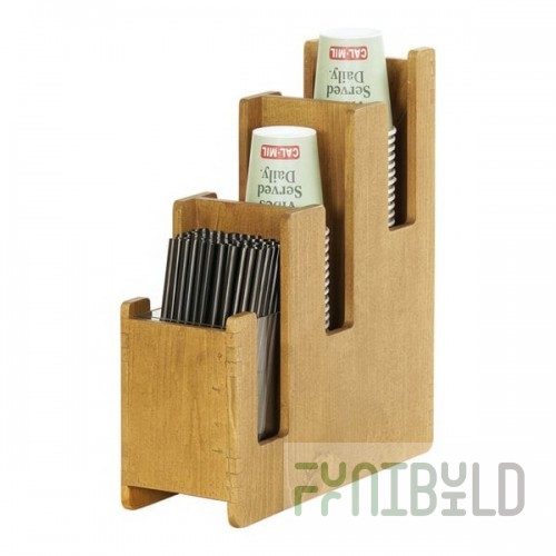 Cal-Mil Madera Wood 3-Tier Cup / Lid Organizer 23187-99
