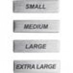 ServSense Magnetic Stainless Steel General Cup / Lid Size Labels for Self Service Station Organizers - 4/Pack ServSense Magnetic Stainless Steel General Cup / Lid Size Labels for Self Service Station Organizers - 4/Pack