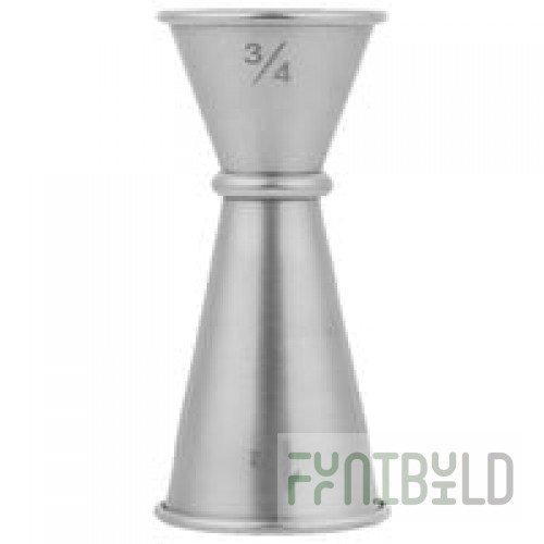 American Metalcraft JG2A 0.75 oz. & 1.25 oz. Stainless Steel Japanese Style Jigger