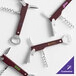 Franmara 2018-03 Wine Steward's Waiter's Customizable Corkscrew with Burgundy Handle