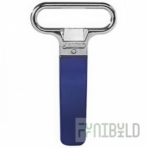 Franmara Ahh Super! Chrome-Plated Two-Prong Customizable Cork Extractor with Dark Blue Sheath 2125-05