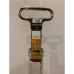 Franmara Ahh Super! Chrome-Plated Two-Prong Customizable Cork Extractor with Dark Blue Sheath 2125-05