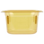 Vollrath 9064410 Super Pan® 1/6 Size Amber High Heat Plastic Food Pan - 4