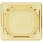 Vollrath 9064410 Super Pan® 1/6 Size Amber High Heat Plastic Food Pan - 4