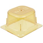 Vollrath 9064410 Super Pan® 1/6 Size Amber High Heat Plastic Food Pan - 4