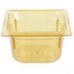 Vollrath 9064410 Super Pan® 1/6 Size Amber High Heat Plastic Food Pan - 4