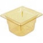 Vollrath 9064410 Super Pan® 1/6 Size Amber High Heat Plastic Food Pan - 4