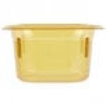 Vollrath 9064410 Super Pan® 1/6 Size Amber High Heat Plastic Food Pan - 4