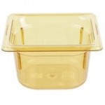 Vollrath 9064410 Super Pan® 1/6 Size Amber High Heat Plastic Food Pan - 4