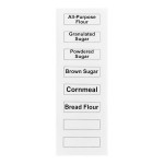 Baker's Lane 12.6 Gallon / 200 Cup Clip-In Shelf Ingredient Bin with Flip Lid, Label Sheet, and Scoop Baker's Lane 12.6 Gallon / 200 Cup Clip-In Shelf Ingredient Bin with Flip Lid, Label Sheet, and Scoop